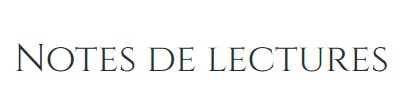 Notes de lectures